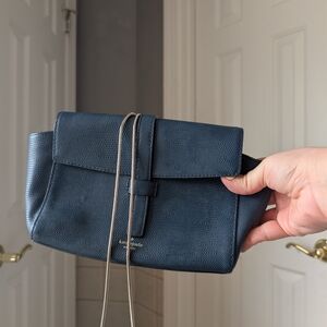 kate spade Navy Pebbled Leather Crossbody Bag with Gold Chain